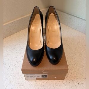 Christian Louboutin Classic Simple Kid 100  Black pump Authentic